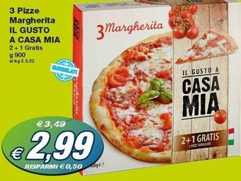 Prix Quality Il gusto a casa mia 3 Pizze Margherita offerta
