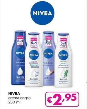 Acqua & Sapone NIVEA crema corpo 250 ml offerta