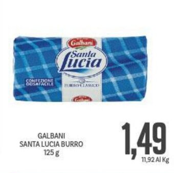 Supermercati Piccolo GALBANI SANTA LUCIA BURRO 125 g offerta