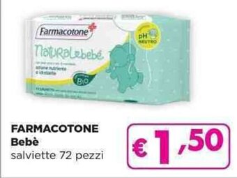 Acqua & Sapone FARMACOTONE Bebè salviette 72 pezzi offerta