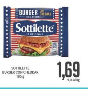 Supermercati Piccolo SOTTILETTE BURGER CON CHEDDAR 185 g offerta