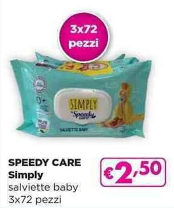 Acqua & Sapone SPEEDY CARE salviette baby 3x72 pezzi offerta