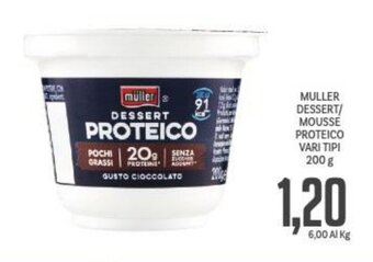 Supermercati Piccolo MULLER DESSERT/ MOUSSE PROTEICO VARI TIPI 200 g offerta