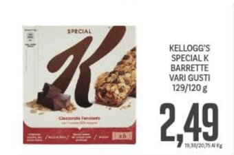 Supermercati Piccolo KELLOGG'S SPECIAL K BARRETTE VARI GUSTI 129/120 g offerta