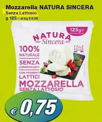 Prix Quality Natura sincera Mozzarella Senza Lattosio offerta