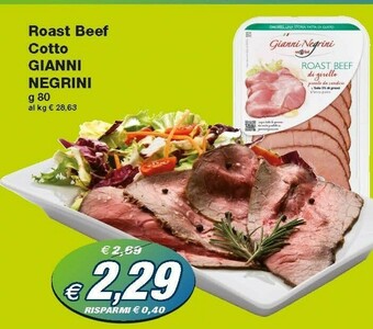 Prix Quality Gianni negrini Roast Beef Cotto offerta