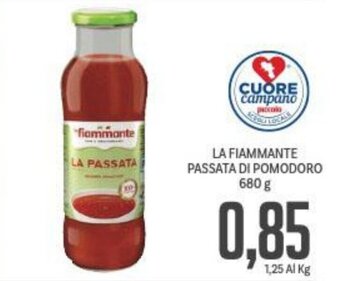 Supermercati Piccolo LA FIAMMANTE PASSATA DI POMODORO 680 g offerta