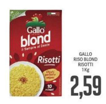 Supermercati Piccolo GALLO RISO BLOND RISOTTI 1kg offerta