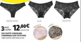 Coop Coop Slip Coordinabili Tutto Pizzo offerta