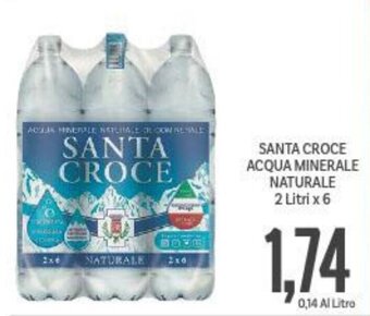 Supermercati Piccolo SANTA CROCE ACQUA MINERALE NATURALE 2 Litri x 6 offerta