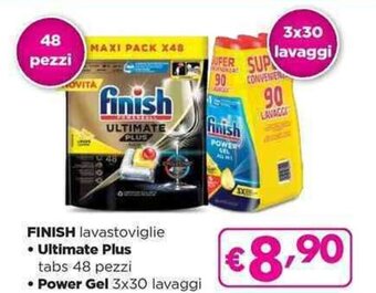 Acqua & Sapone FINISH lavastoviglie • Ultimate Plus • Power Gel 3x30 lavaggi offerta