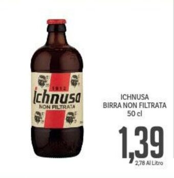 Supermercati Piccolo ICHNUSA BIRRA NON FILTRATA 50 cl offerta
