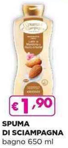 Acqua & Sapone SPUMA DI SCIAMPAGNA bagno 650 ml offerta