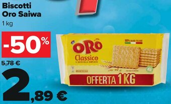 Carrefour Biscotti Oro Saiwa 1 kg offerta