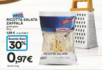Coop Zappalà Ricotta offerta