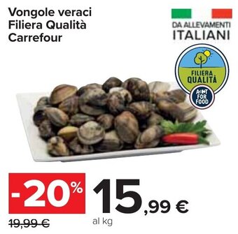 Carrefour Vongole veraci Filiera Qualità Carrefour offerta