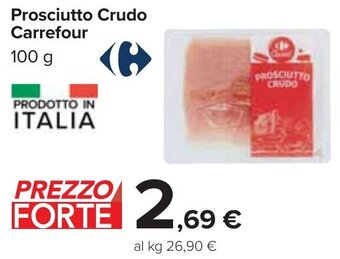 Carrefour Prosciutto Crudo Carrefour 100 g offerta
