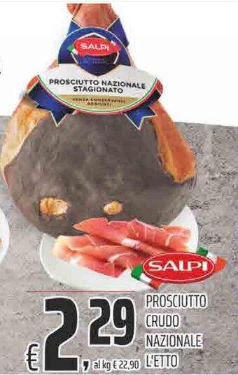 Coop Superstore SALPI PROSCIUTTO CRUDO NAZIONALE offerta