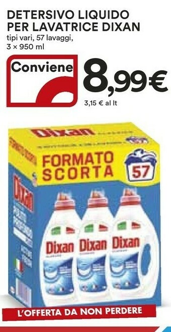 Coop Dixan Detersivo lavatrice offerta