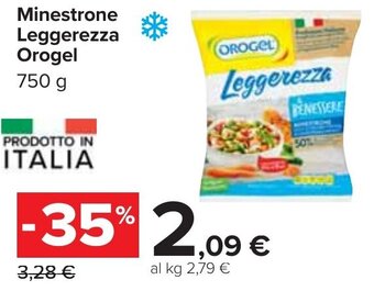 Carrefour Minestrone Leggerezza Orogel 750 g offerta