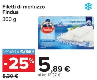Carrefour Filetti di merluzzo Findus 360 g offerta