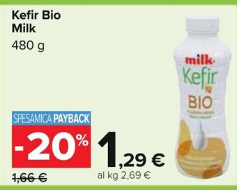 Carrefour Kefir Bio Milk 480 g offerta