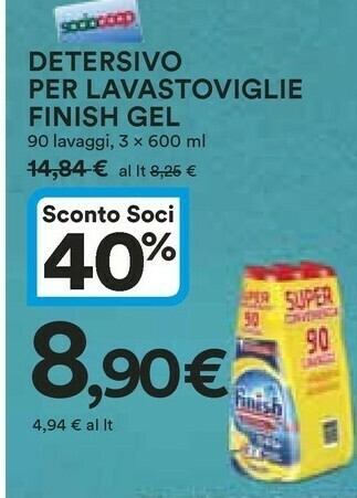 Coop Finish Detersivo lavastoviglie offerta