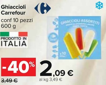 Carrefour Ghiaccioli Carrefour conf 10 pezzi 600 g offerta