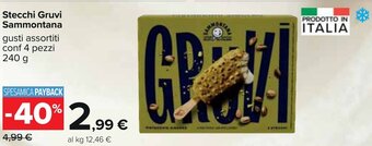 Carrefour Stecchi Gruvi Sammontana gusti assortiti conf 4 pezzi 240 g offerta