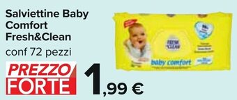 Carrefour Salviettine Baby Comfort Fresh&Clean conf 72 pezzi offerta