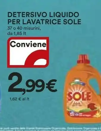 Coop Sole Detersivo lavatrice offerta