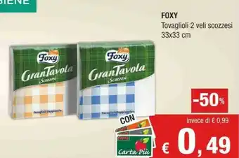 Crai Foxy Tovaglioli offerta