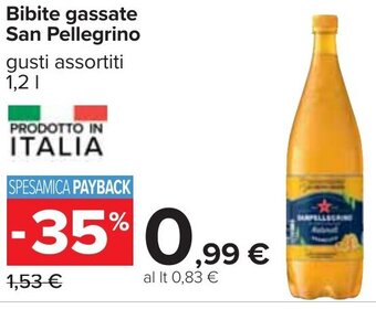 Carrefour Bibite gassate San Pellegrino gusti assortiti 1,2 l offerta