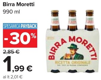 Carrefour Birra Moretti 990 ml offerta