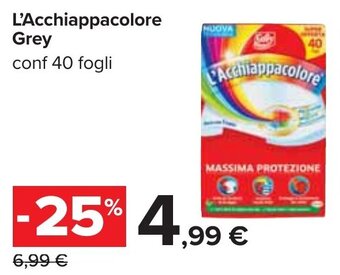 Carrefour L'Acchiappacolore Grey conf 40 fogli offerta