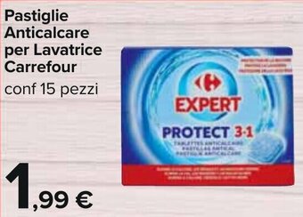 Carrefour Pastiglie Anticalcare per Lavatrice Carrefour conf 15 pezzi offerta