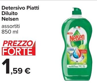 Carrefour Detersivo Piatti Diluito Nelsen assortiti 850 ml offerta