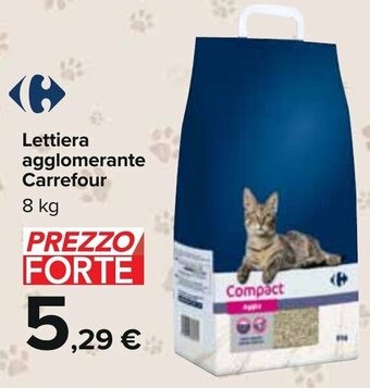 Carrefour Lettiera agglomerante Carrefour 8 kg offerta