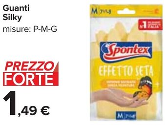 Carrefour Guanti Silky misure: P-M-G offerta