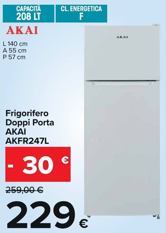 Carrefour Frigorifero Doppi Porta ΑΚΑΙ AKFR247L offerta