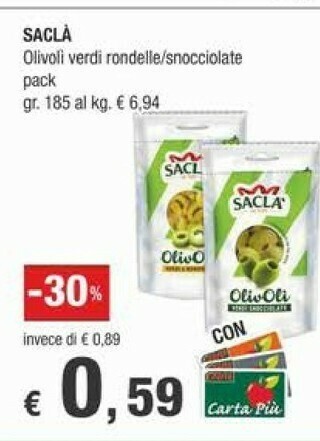 Crai Saclà Olive offerta
