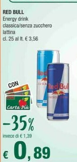 Crai Red bull Energy drink offerta