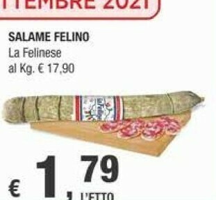 Crai La felinese Salame offerta