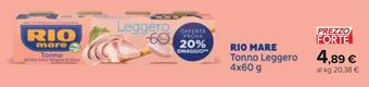 Carrefour RIO MARE Tonno Leggero 4x60 g offerta