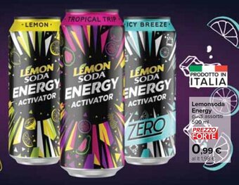 Carrefour Lemonsoda Energy gusti assortiti 500 ml offerta