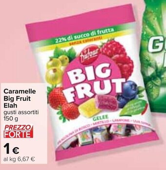 Carrefour Caramelle Big Fruit Elah gusti assortiti 150 g offerta