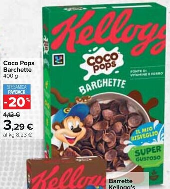 Carrefour Coco Pops Barchette 400 g offerta
