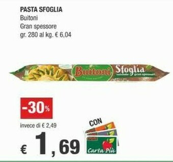 Crai Buitoni Pasta sfoglia offerta