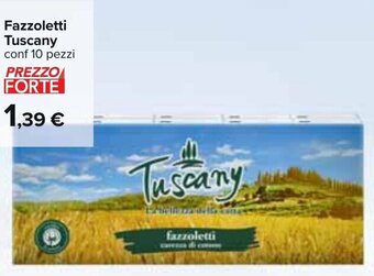 Carrefour Fazzoletti Tuscany conf 10 pezzi offerta