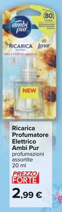 Carrefour Ricarica Profumatore Elettrico Ambi Pur profumazioni assortite 20 ml offerta
